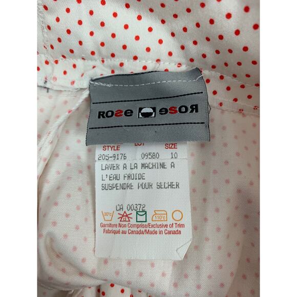 Rose Rose style 205-9176 Ladies sz 10 cropped polka dot pants‎ with lace ankles - Picture 3 of 7